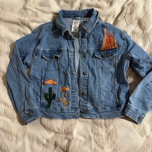 NWOT Disney ily 4EVER Denim Jacket Big Thunder Mountain railroad Size 9/10 Girls